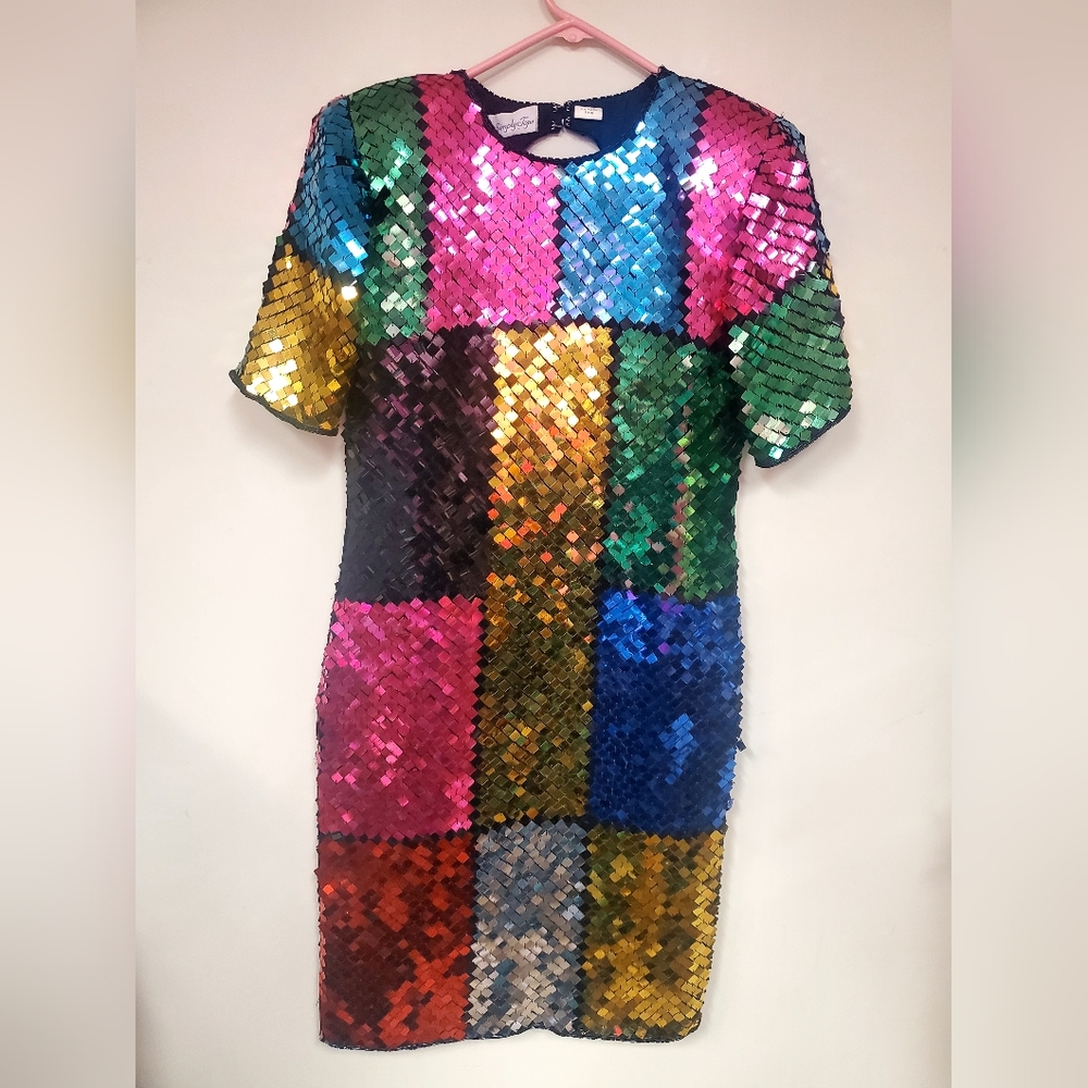 Vintage Sequin Silk Dress *Eras Tour Outfit!* Size 4